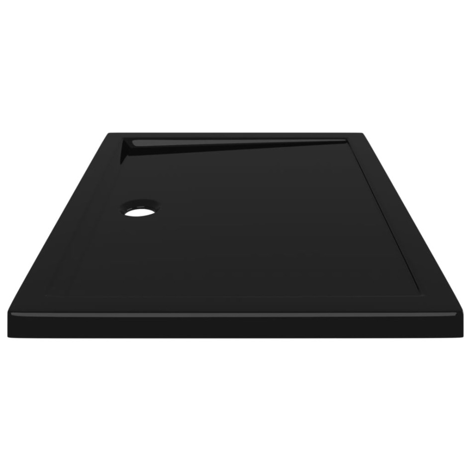 Plato de ducha rectangular negro ABS 80x100