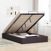 Estructura cama otomana sin colchón marrón oscuro 120x200cm