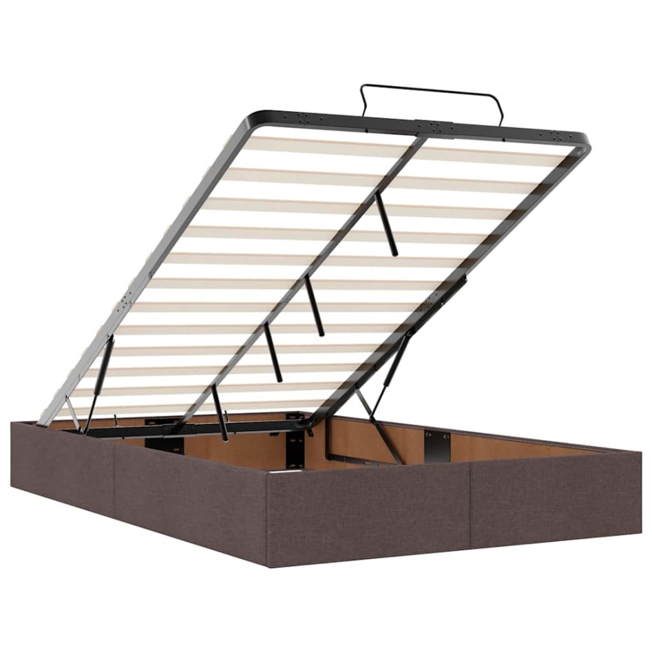 Estructura cama otomana sin colchón marrón oscuro