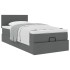 Cama otomana con colchón gris oscuro 90x200 cm