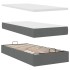 Cama otomana con colchón gris oscuro 90x200 cm