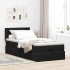Estructura de cama otomana colchón terciopelo negro