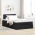 Cama otomana con colchón tela negra 120x200