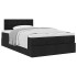 Cama otomana con colchón tela negra 120x200