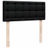 Cama otomana con colchón tela negra 120x200