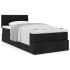 Cama otomana con colchón negra 90x200 cm