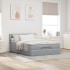 Cama otomana con colchón gris claro 140x190 cm