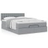 Cama otomana con colchón gris claro 140x190 cm