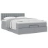 Cama otomana con colchón gris claro 140x190 cm