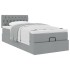 Cama otomana con colchón gris claro 100x200 cm