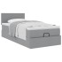 Cama otomana con colchón gris claro 100x200 cm