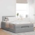 Cama otomana con colchón gris claro 120x200 cm