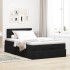 Estructura de cama otomana colchón terciopelo negro