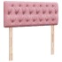 Estructura de cama otomana colchón terciopelo rosa