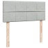 Estructura cama otomana colchón terciopelo gris claro