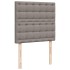 Cama otomana con colchón tela gris pardo 100x200