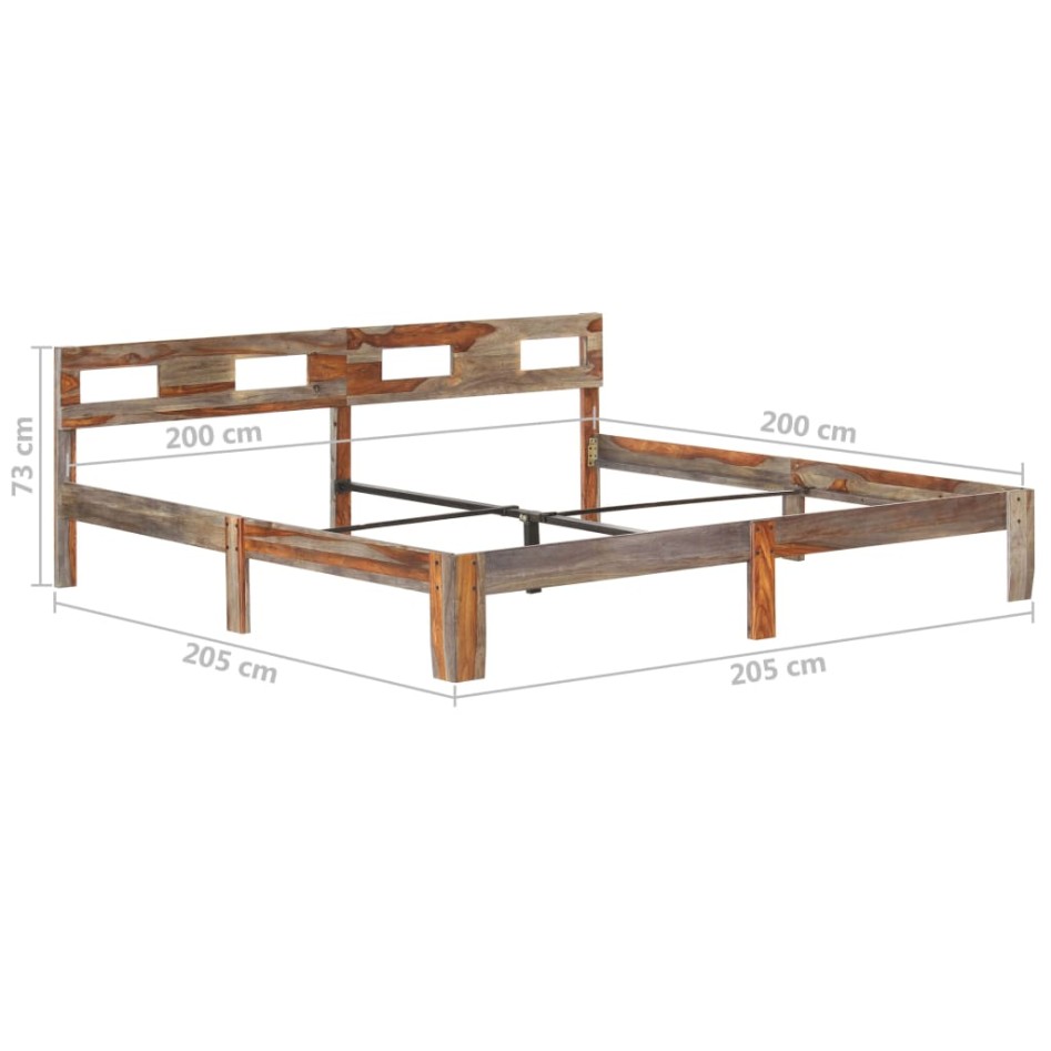 Estructura de cama de madera maciza de sheesham 200x200