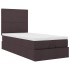 Cama otomana con colchón marrón oscuro 100x200 cm