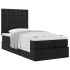 Cama otomana con colchón tela negra 100x200