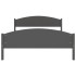 Estructura de cama madera maciza de pino gris oscuro 160x200