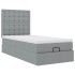 Cama otomana con colchón gris claro 90x200 cm