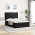 Estructura cama otomana colchón tela negra 140x190