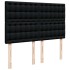 Estructura cama otomana colchón tela negra 140x190