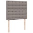 Estructura de cama otomana colchón tela gris pardo