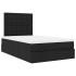 Estructura cama otomana colchón tela negro