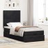 Estructura cama otomana colchones terciopelo negra 90x190