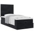 Estructura cama otomana colchones terciopelo negra 90x190