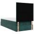Estructura de cama otomana colchones terciopelo verde