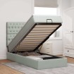 Estructura cama otomana colchones gris claro 100x200cm