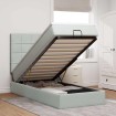 Estructura cama otomana colchones gris claro 100x200cm