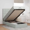 Estructura cama otomana colchones gris claro 90x200cm