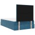 Estructura de cama otomana colchones terciopelo azul