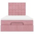 Estructura de cama otomana colchones terciopelo rosa