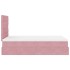 Estructura de cama otomana colchones terciopelo rosa