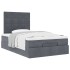 Estructura cama otomana colchones terciopelo gris