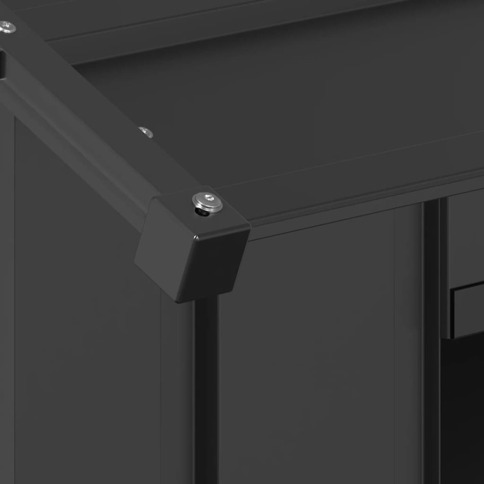 Caseta para perros con techo acero galvanizado 85x107x81