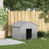 Caseta para perros con techo acero galvanizado 131x101x102