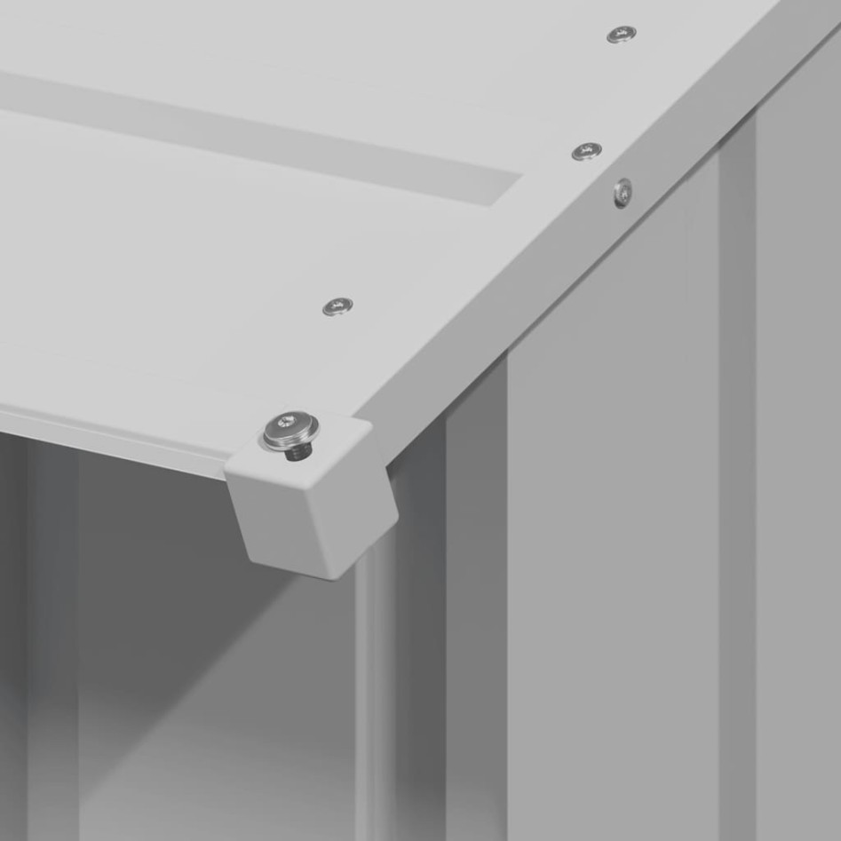 Caseta para perros con techo acero galvanizado 131x101x102