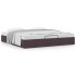 Estructura cama otomana sin colchón marrón oscuro 160x200