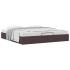 Estructura cama otomana sin colchón marrón oscuro 160x200