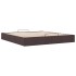 Estructura cama otomana sin colchón marrón oscuro 160x200