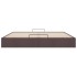 Estructura cama otomana sin colchón marrón oscuro 160x200