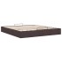 Estructura cama otomana sin colchón marrón oscuro 160x200