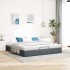 Estructura cama otomana sin colchón gris oscuro 160x200