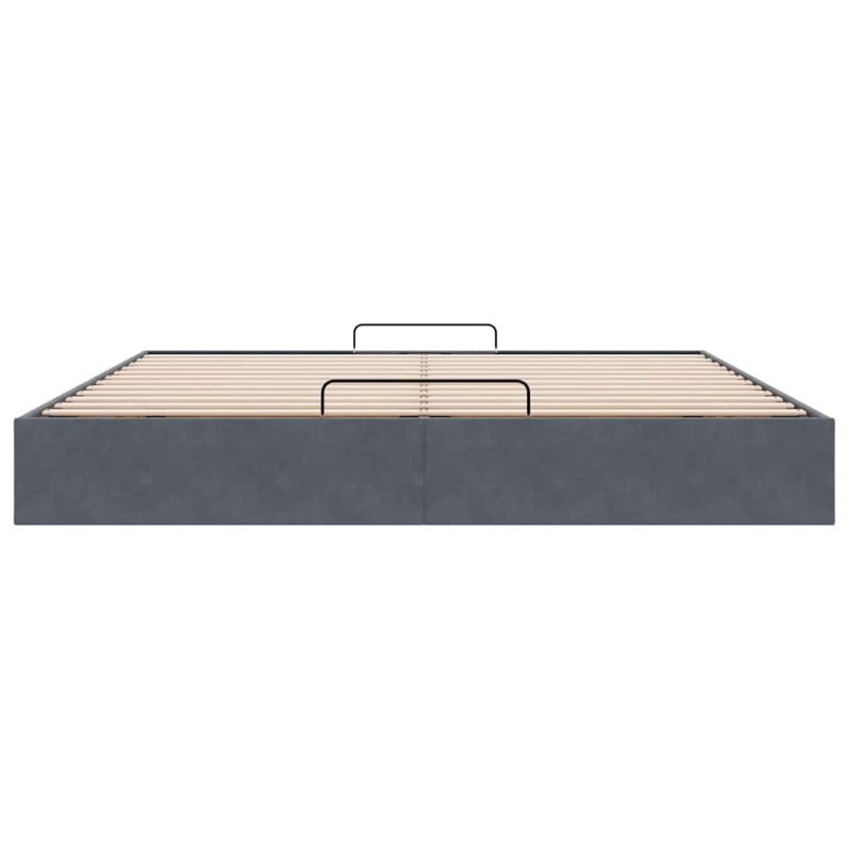 Estructura cama otomana sin colchón gris oscuro 160x200