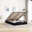 Estructura cama otomana sin colchón terciopelo negro 140x200cm